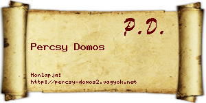 Percsy Domos névjegykártya